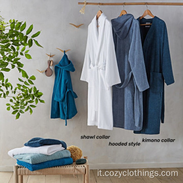 Set di abiti da bagno in cotone biologico di lusso in cotone personalizzato